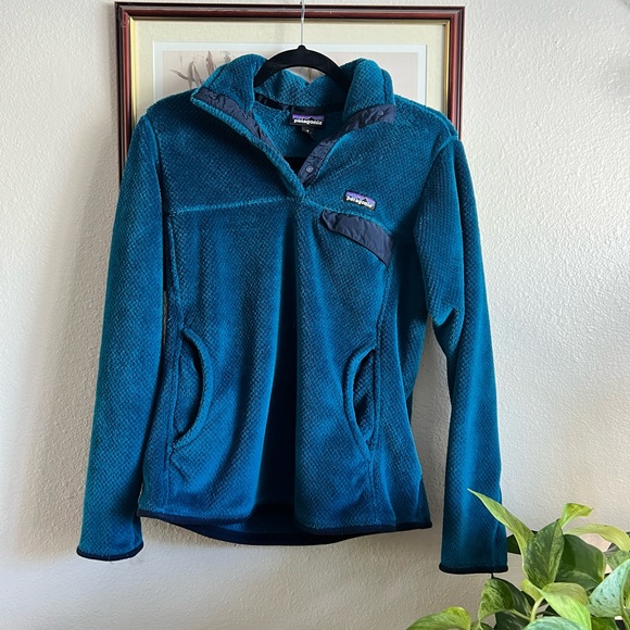 Patagonia Jackets & Blazers - Patagonia • Re-tool Snap T Half Snap Pullover~ Women’s Medium Teal w/ Pockets